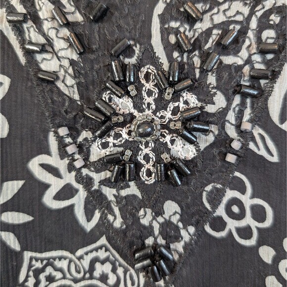 Edward Woman Size 1X 100% Silk Floral Top Flowy Career Bohemian Whimsygoth NEW - Picture 7 of 11